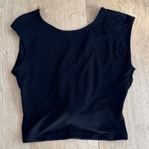 Tiger Mist Sleeveless Top Open Back Shayna Size XS Black